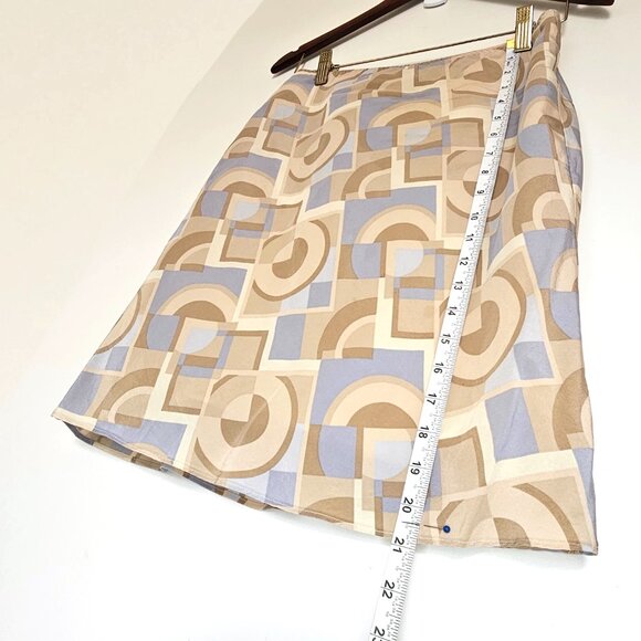 Banana Republic 100% Silk Pencil Skirt with Geometric Print, 2 - Picture 4 of 7